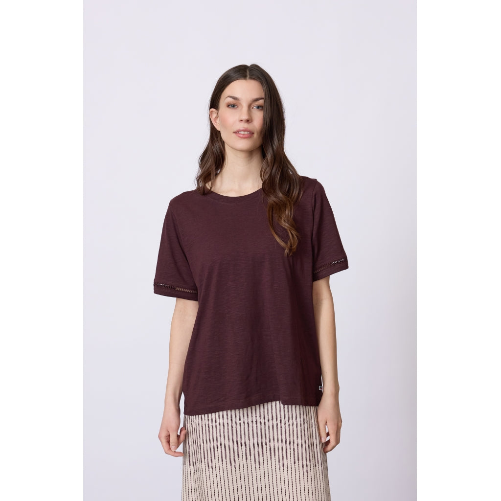 Redgreen Women RG_Cami Short Sleeve Tee 085 Plum