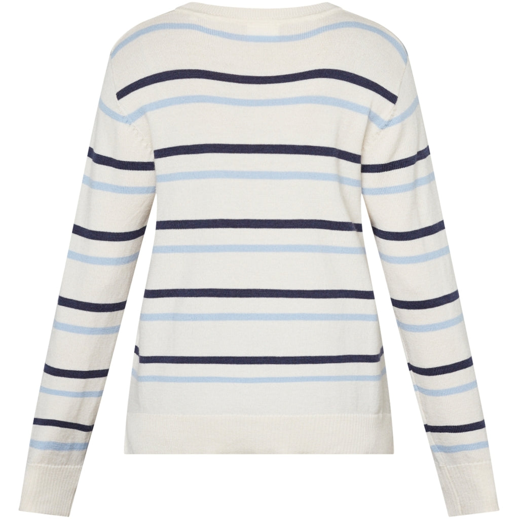 Redgreen Women RG_Jetta Knit 164 Mid Blue Stripe