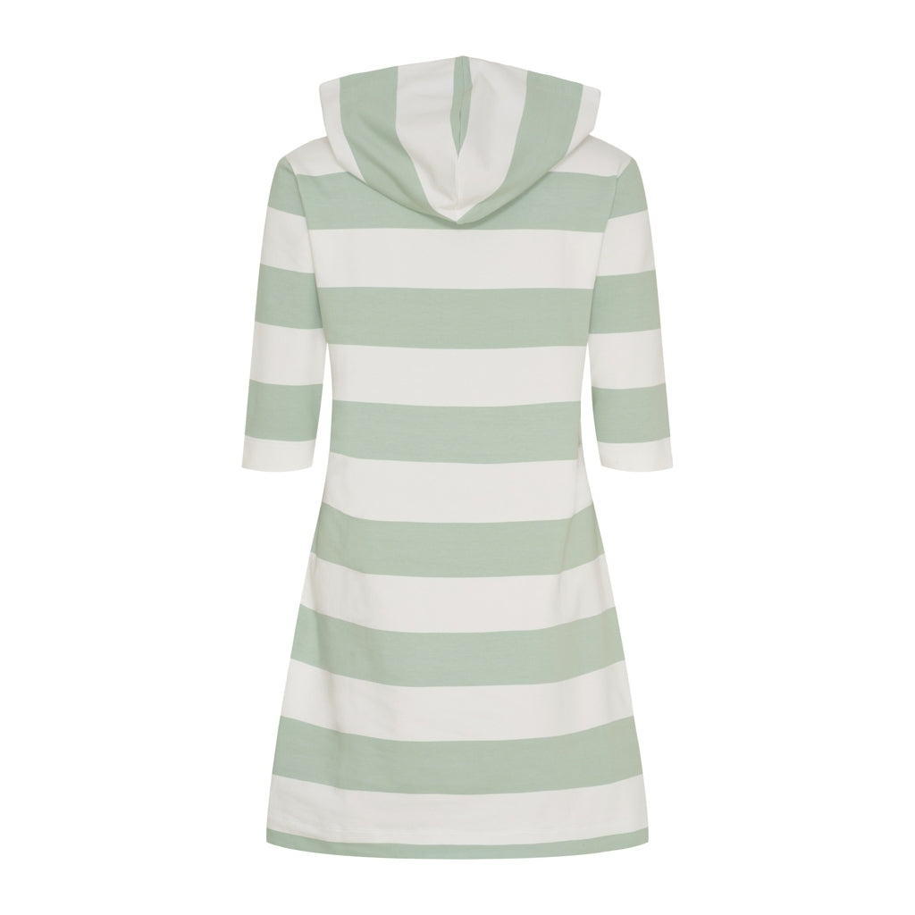 Sea Ranch Ronja Striped 3/4 Sleeve Sweat Dress Dresses / Shirts 1099 Pearl / Pastel Green