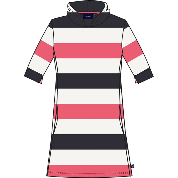 Sea Ranch Ronja Striped 3/4 Sleeve Sweat Dress Dresses / Shirts 3105 Calypso Coral / Pearl / Dark Navy