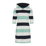 Sea Ranch Ronja Striped 3/4 Sleeve Sweat Dress Dresses / Shirts 5061 Mint Green / Pearl / Dark Navy