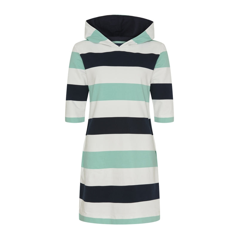 Sea Ranch Ronja Striped 3/4 Sleeve Sweat Dress Dresses / Shirts 5061 Mint Green / Pearl / Dark Navy