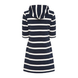 Sea Ranch Ronja Striped 3/4 Sleeve Sweat Dress Dresses / Shirts Dark Navy/Pearl