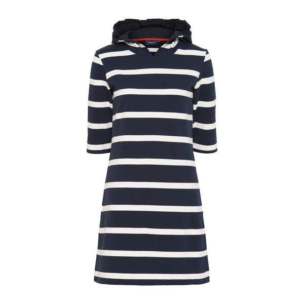 Sea Ranch Ronja Striped 3/4 Sleeve Sweat Dress Dresses / Shirts Dark Navy/Pearl