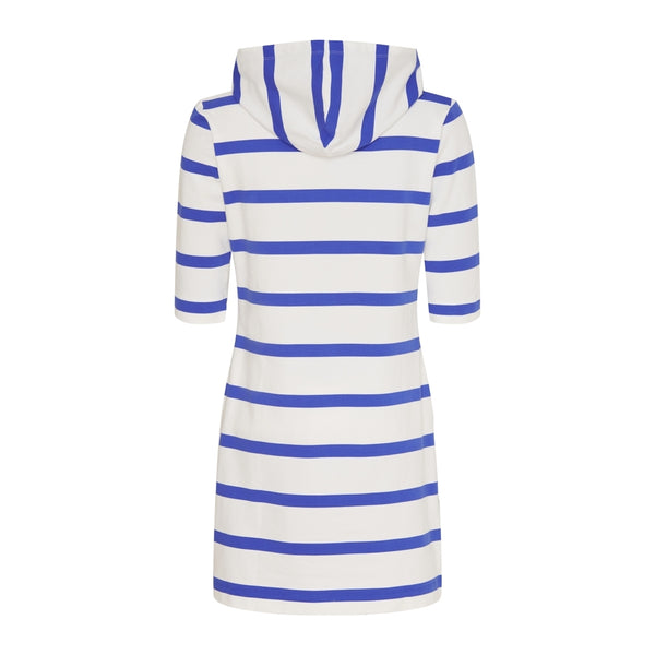 Sea Ranch Ronja Striped 3/4 Sleeve Sweat Dress Dresses / Shirts Pearl/Alaskan Blue