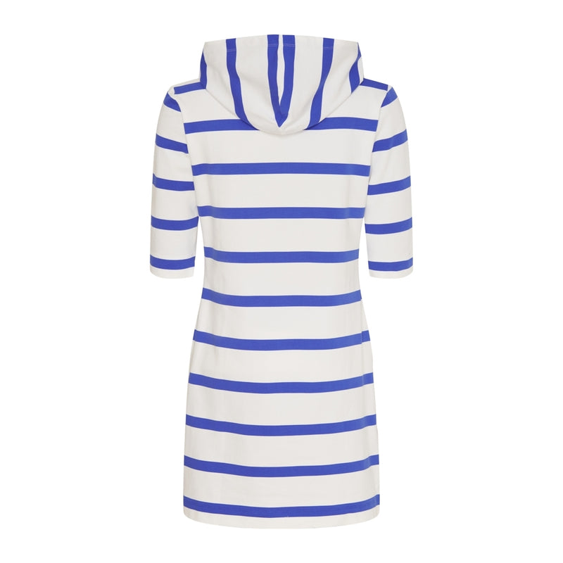 Sea Ranch Ronja Striped 3/4 Sleeve Sweat Dress Dresses / Shirts Pearl/Alaskan Blue