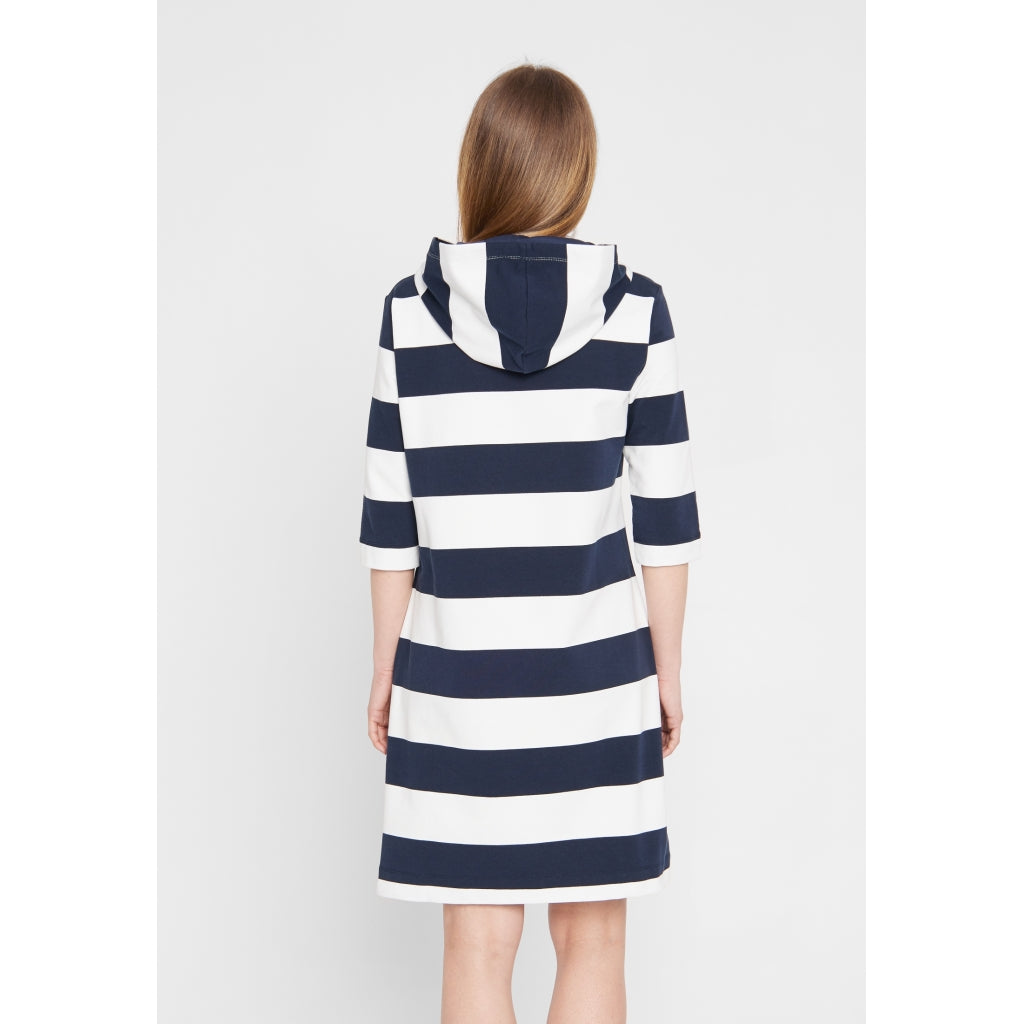Sea Ranch Ronja Striped 3/4 Sleeve Sweat Dress Dresses / Shirts SR Navy/Pearl