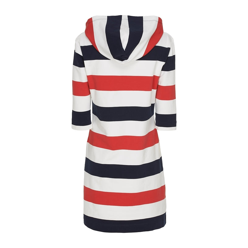 Sea Ranch Ronja Striped 3/4 Sleeve Sweat Dress Dresses / Shirts True Red/Pearl/SR Navy