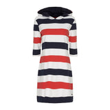 Sea Ranch Ronja Striped 3/4 Sleeve Sweat Dress Dresses / Shirts True Red/Pearl/SR Navy