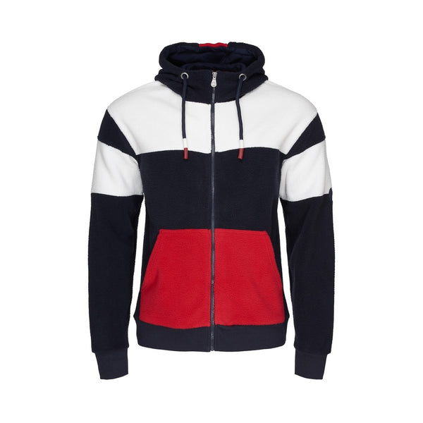 Sea Ranch Ross Striped Teddy Jacket Fleece Dark Navy/Pearl