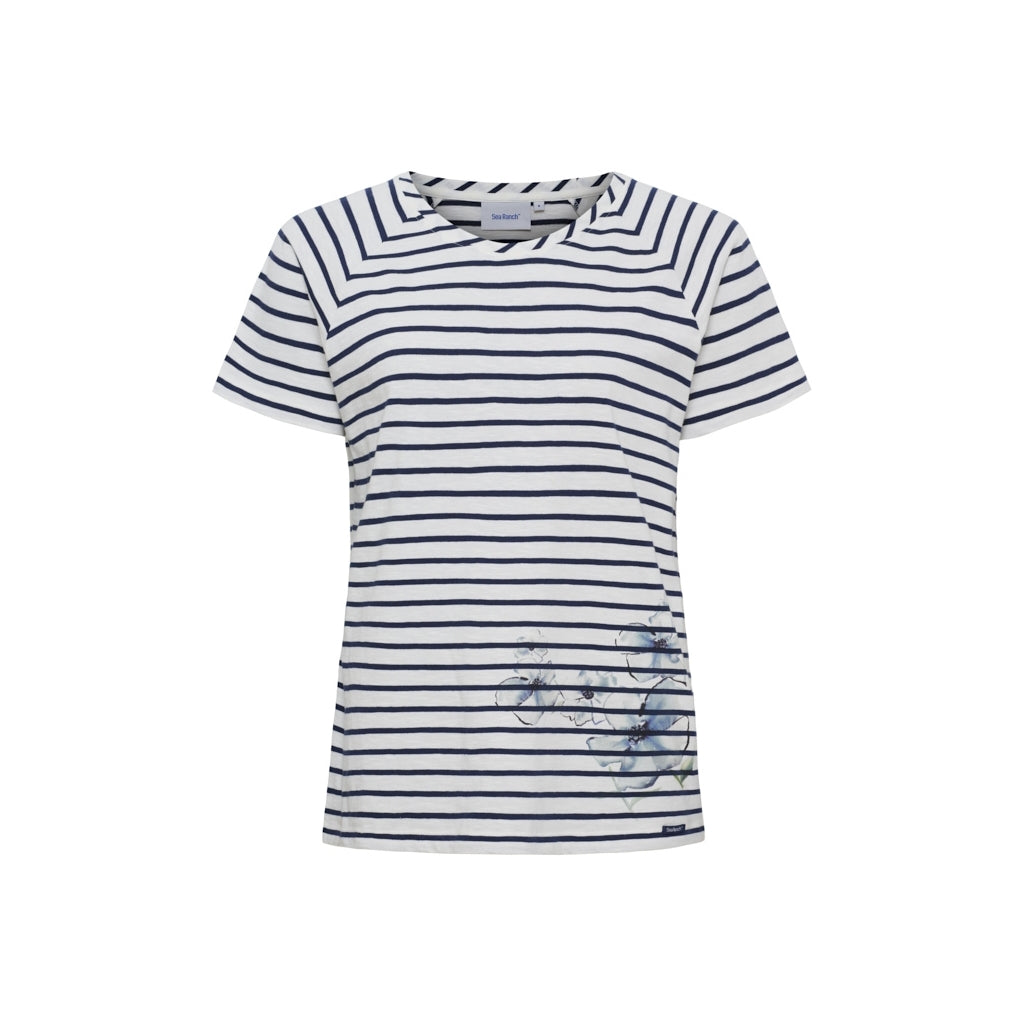 Sea Ranch SR_Colette Short Sleeve Tee Pearl/SR Navy