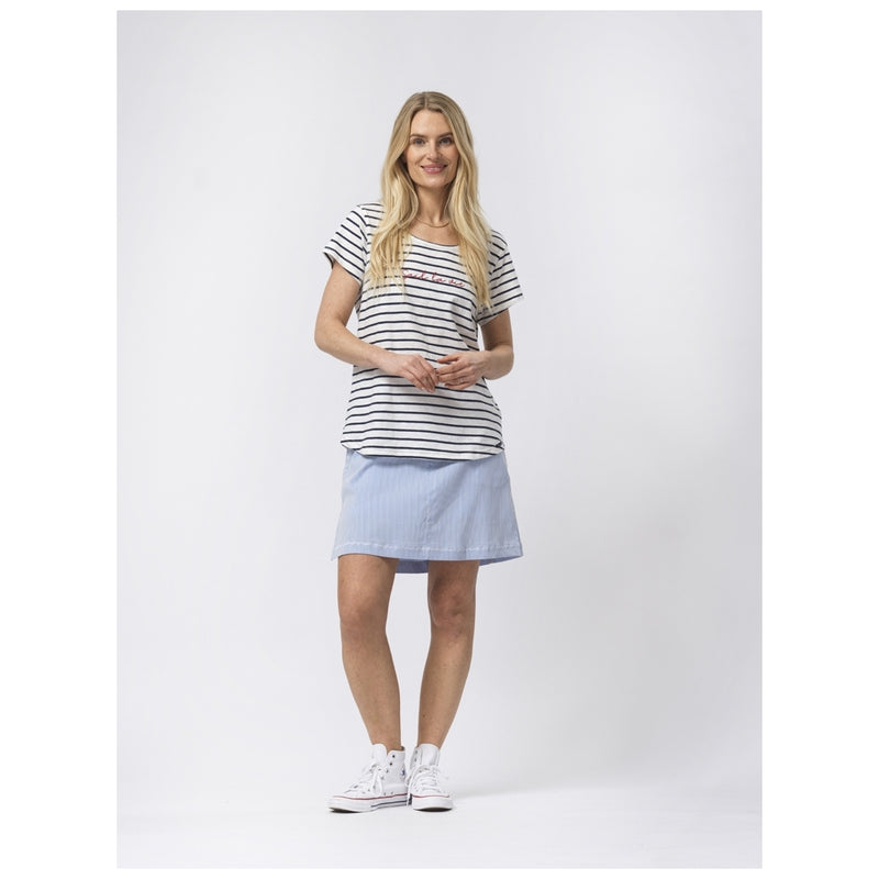 Sea Ranch SR_Delilah Short Sleeve Tee Pearl/SR Navy