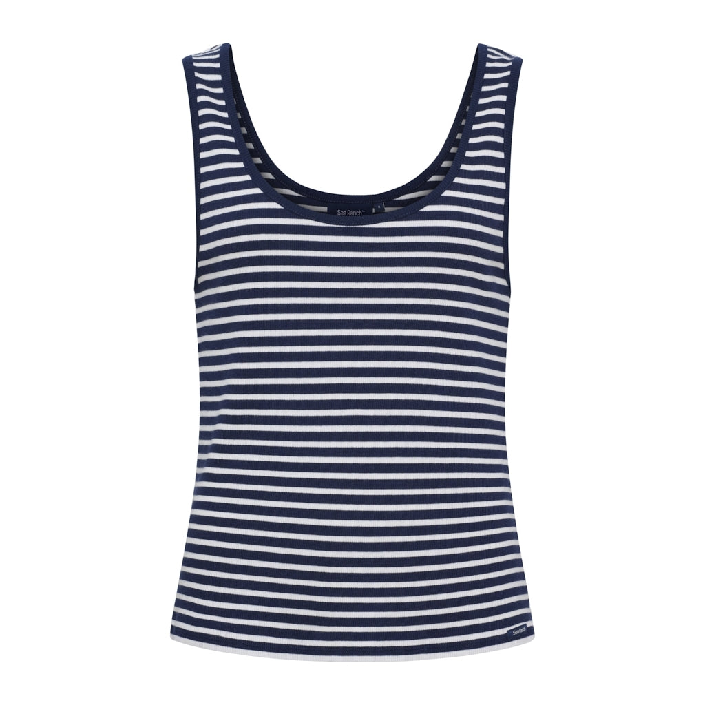 Sea Ranch SR_Ella Short Sleeve Tee Pearl/SR Navy