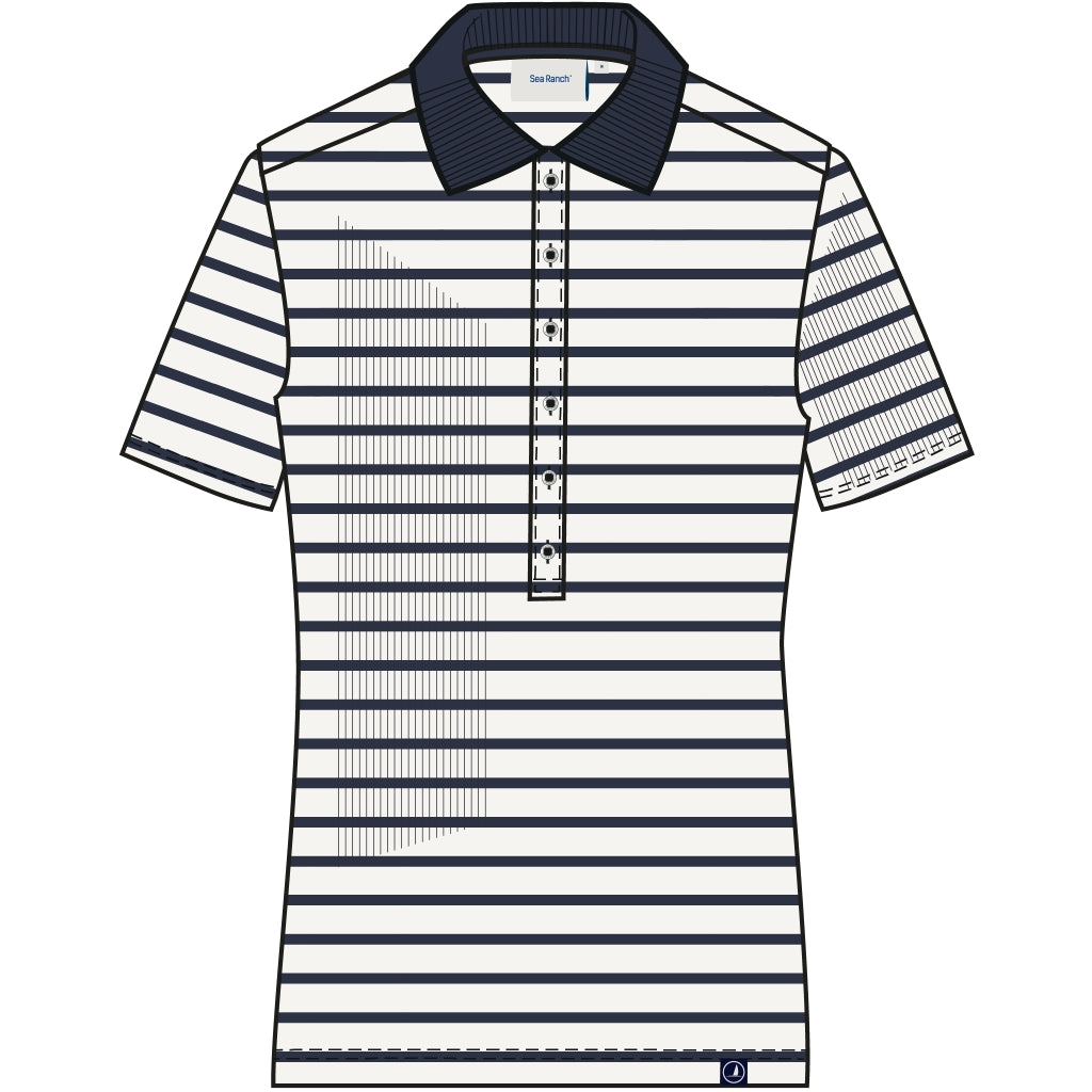 Sea Ranch SR_Miamaja Short Sleeve Tee Pearl/SR Navy