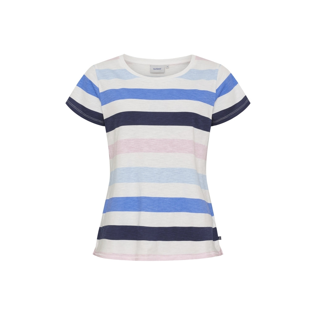 Sea Ranch SR_Trille Short Sleeve Tee 8005 Multistripe Blue