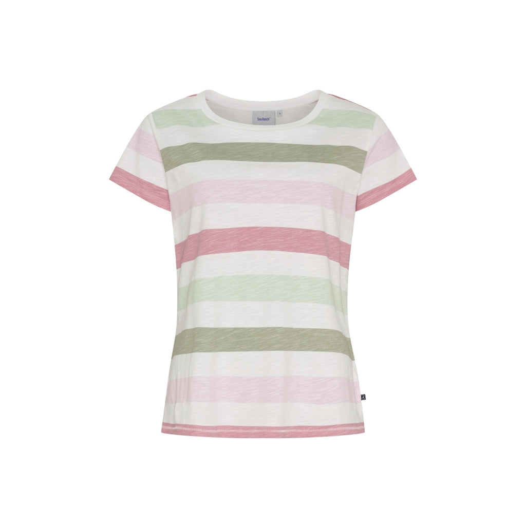 Sea Ranch SR_Trille Short Sleeve Tee 8006 Multistripe Pink