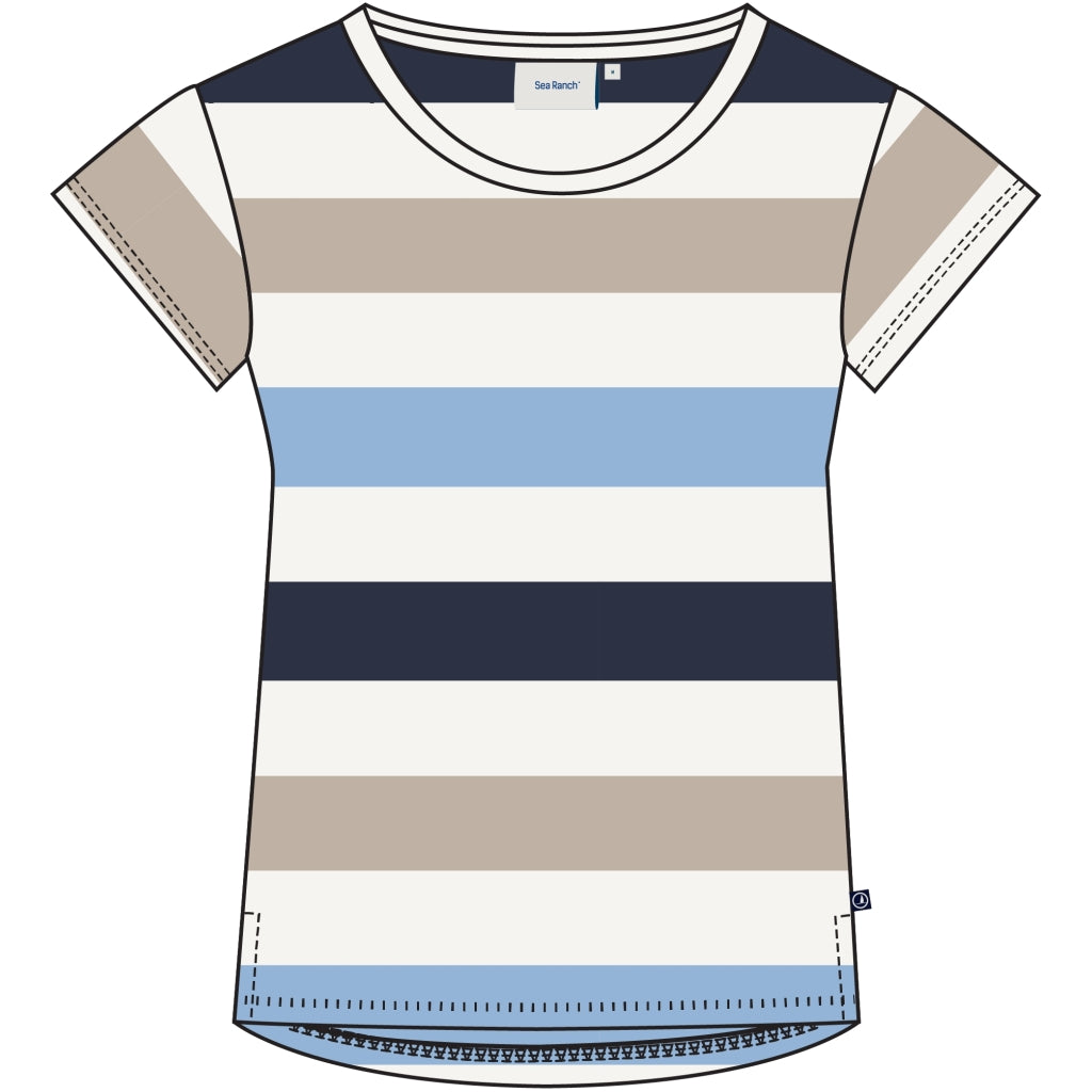 Sea Ranch SR_Trille Short Sleeve Tee 8015 Blue Bell Multi Stripe