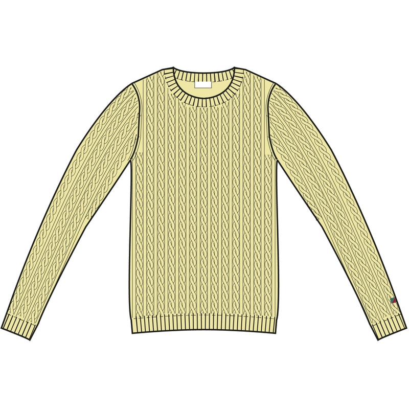 Redgreen Women Simone Cable Knit Knit 030 Yellow Pastel