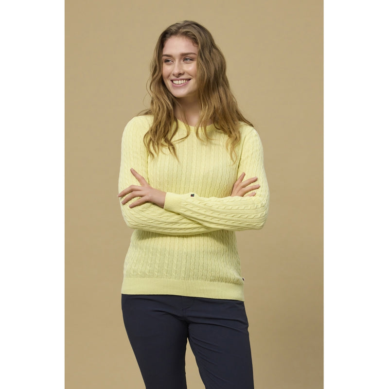 Redgreen Women Simone Cable Knit Knit 030 Yellow Pastel