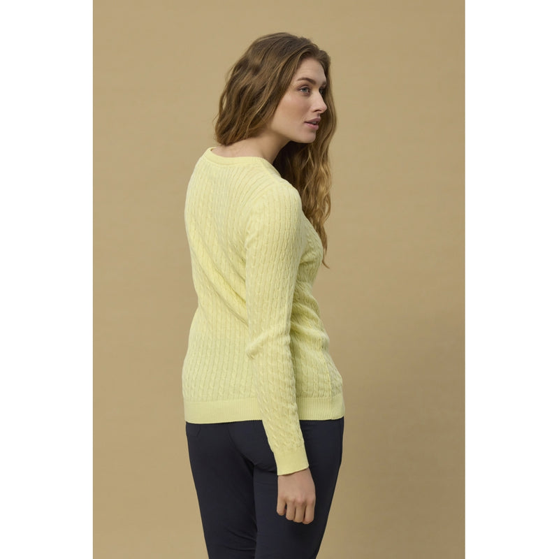 Redgreen Women Simone Cable Knit Knit 030 Yellow Pastel