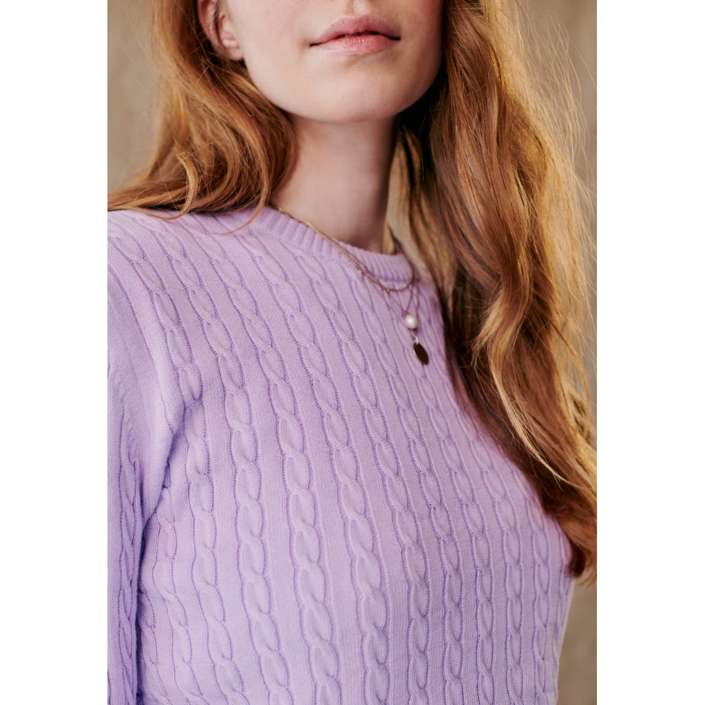 Redgreen Women Simone Cable Knit Knit 082 Lavendel
