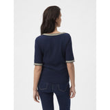 Redgreen Women Snee T-shirt Short Sleeve Tee 068 Navy