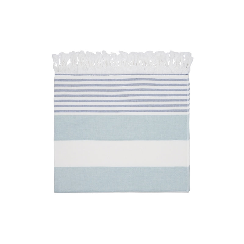 Sea Ranch Striped Beach Towel Towels 5066 White / Dusty Green