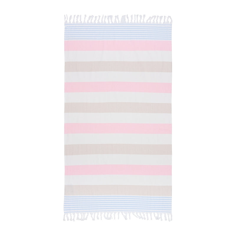Sea Ranch Striped Beach Towel Towels 8006 Multistripe Pink