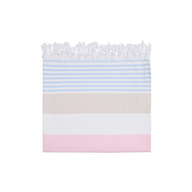 Sea Ranch Striped Beach Towel Towels 8006 Multistripe Pink