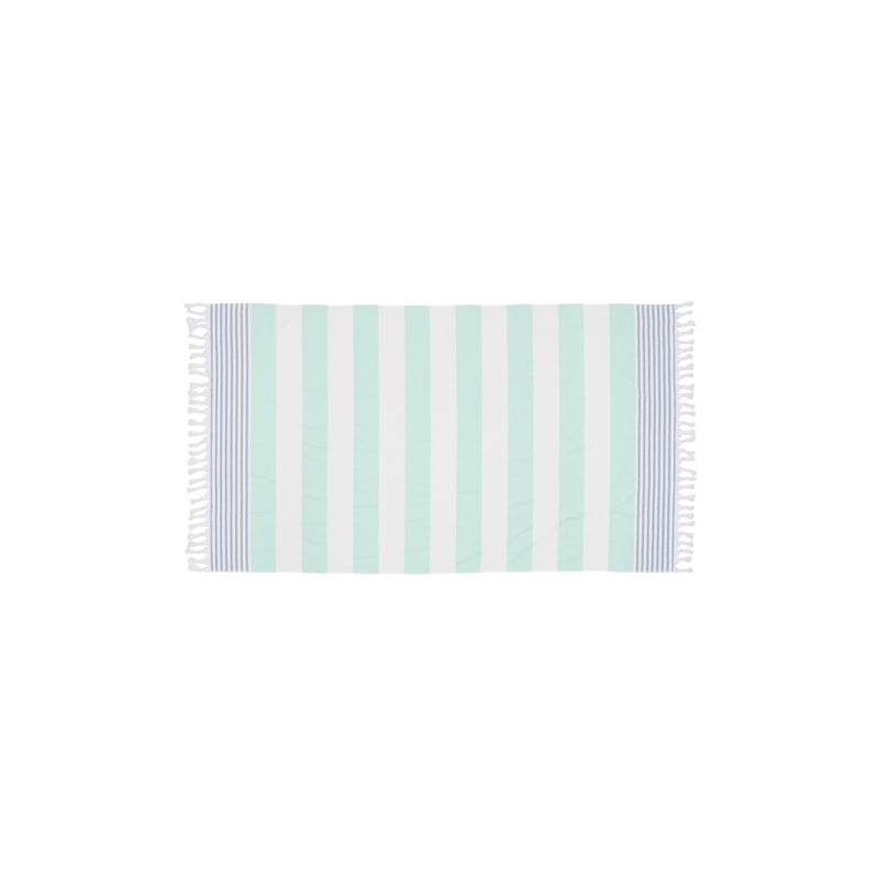 Sea Ranch Striped Beach Towel Towels Mint Green