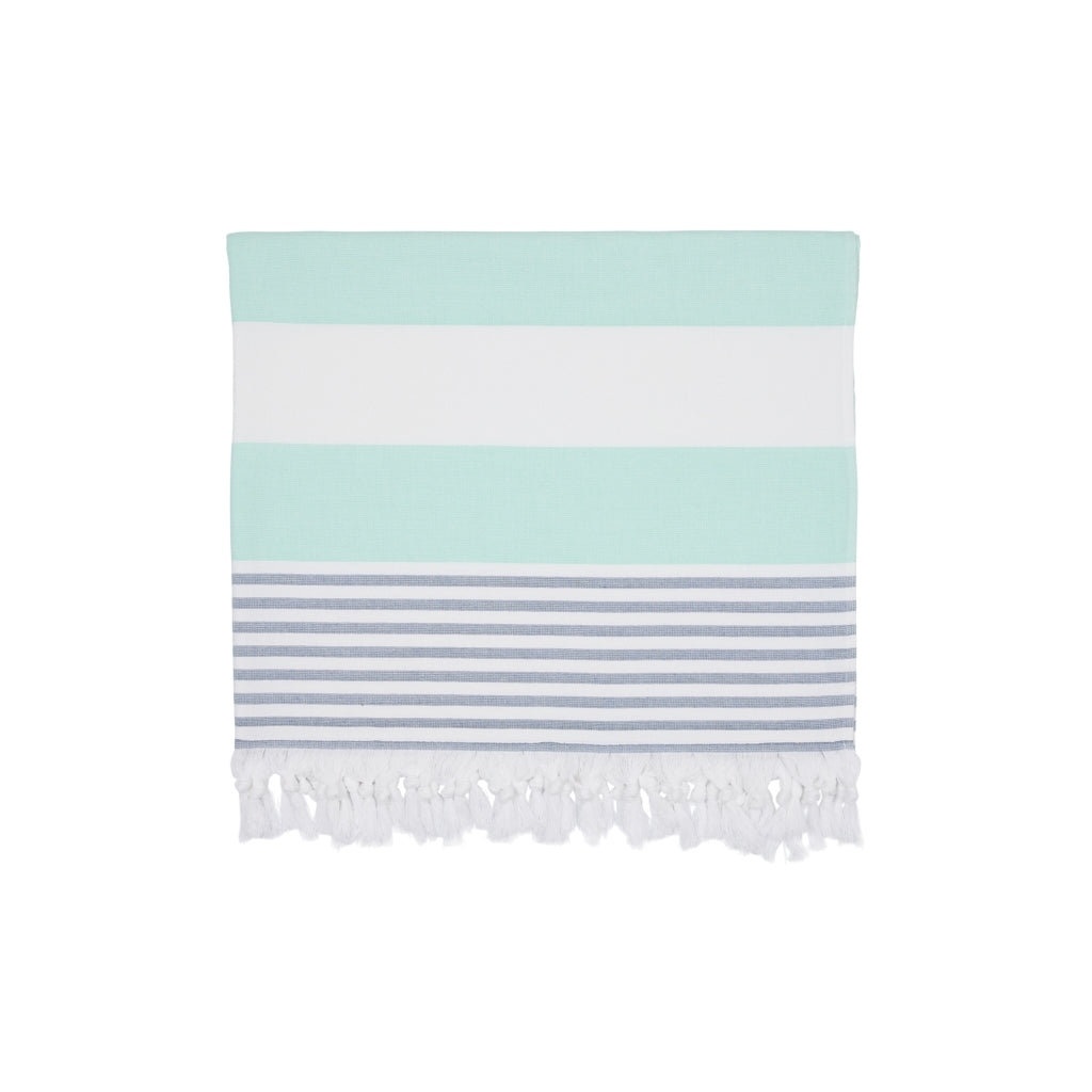 Sea Ranch Striped Beach Towel Towels Mint Green