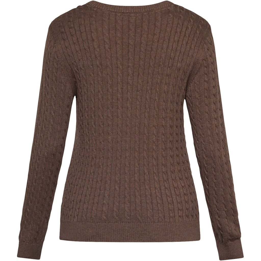 Redgreen Women Susan Cable strik Knit 429 Dark Brown Melange