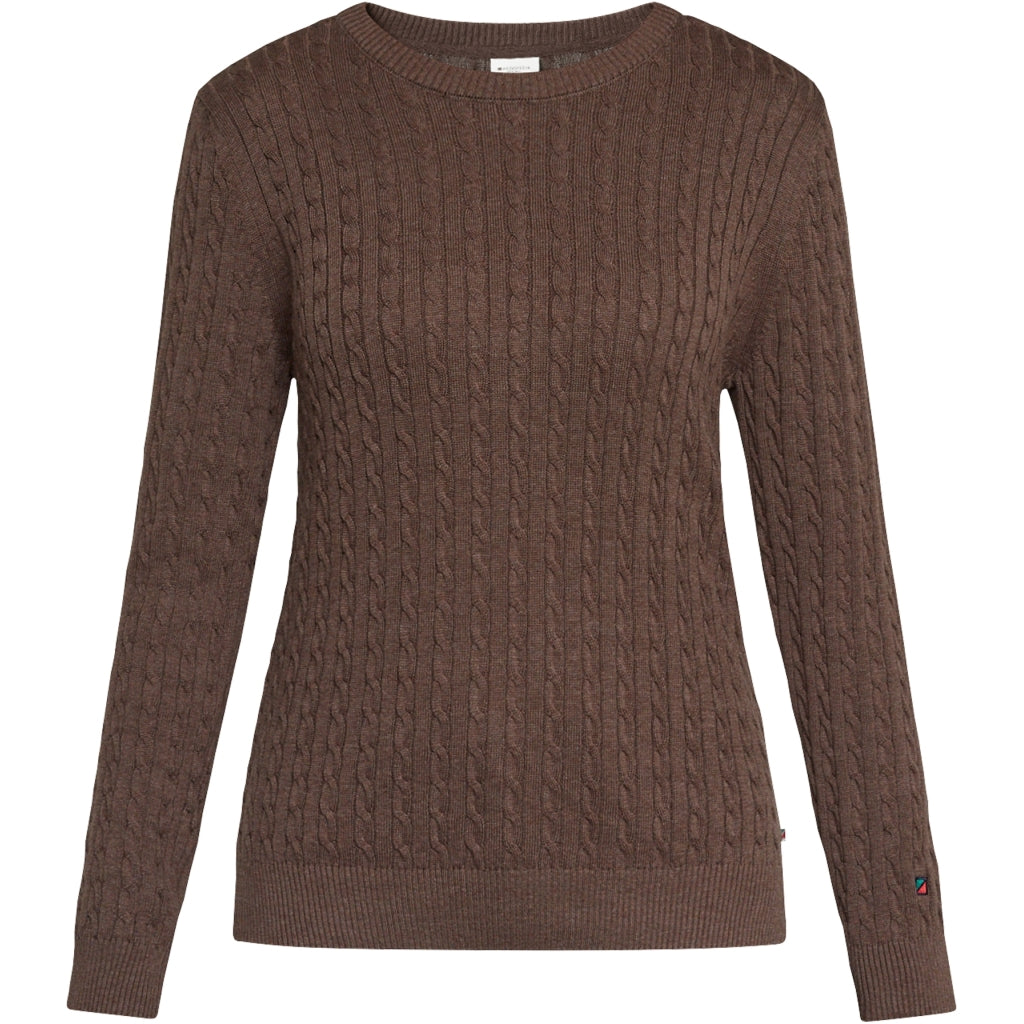 Redgreen Women Susan Cable strik Knit 429 Dark Brown Melange