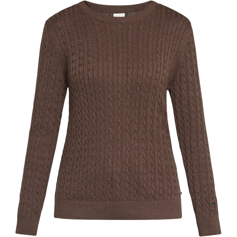 Redgreen Women Susan Cable strik Knit 429 Dark Brown Melange