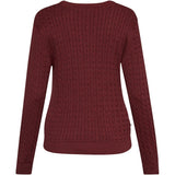 Redgreen Women Susan Cable strik Knit 481 Eggplant Melange