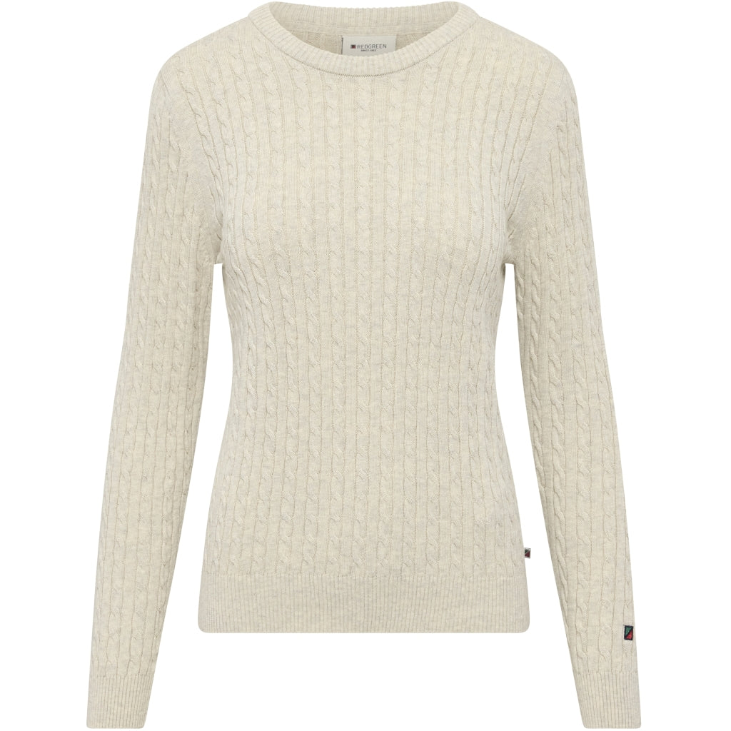 Redgreen Women Susan Cable strik Knit Ecru Melange