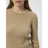 Redgreen Women Susan Cable strik Knit Mid Sand Melange