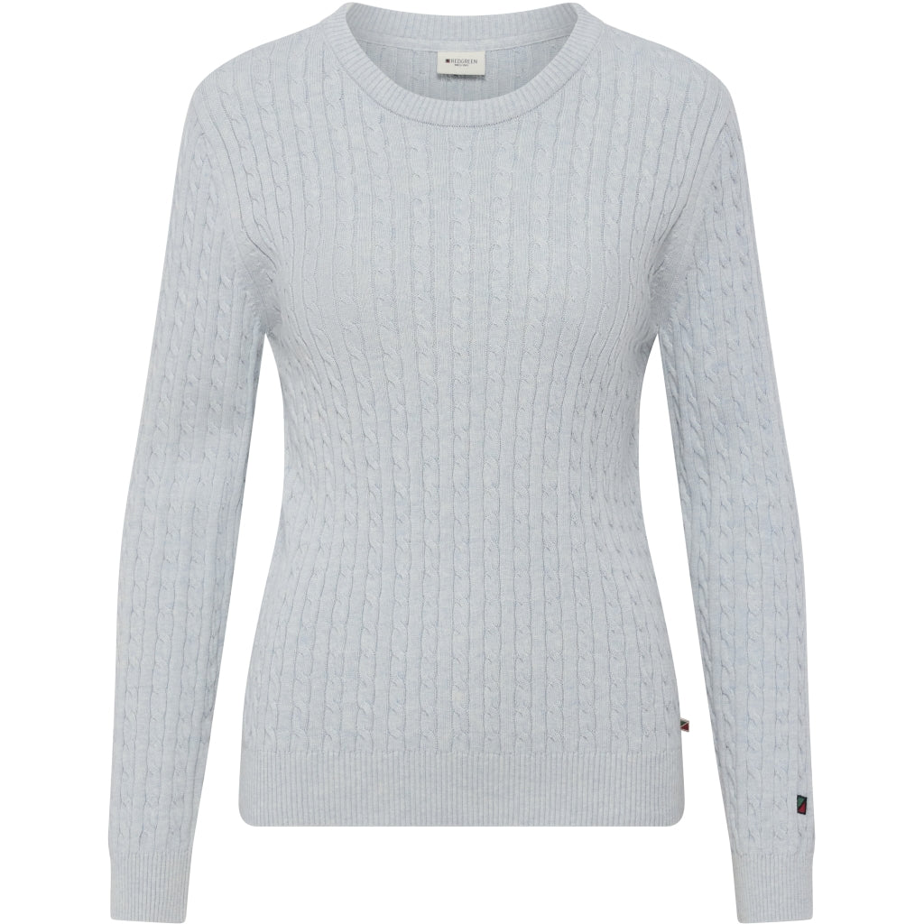 Redgreen Women Susan Cable strik Knit Sky Blue Melange