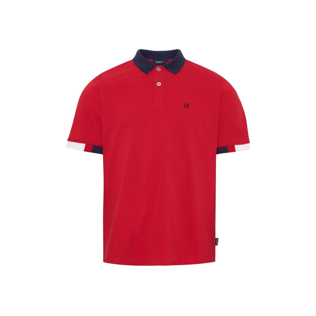 Sea Ranch Thom Short Sleeve Polo Polo Shirts SR Red
