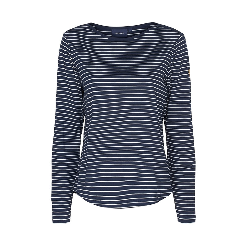 Sea Ranch Amelie Striped Long Sleeve Tee Long Sleeve Tee SR Navy/Pearl