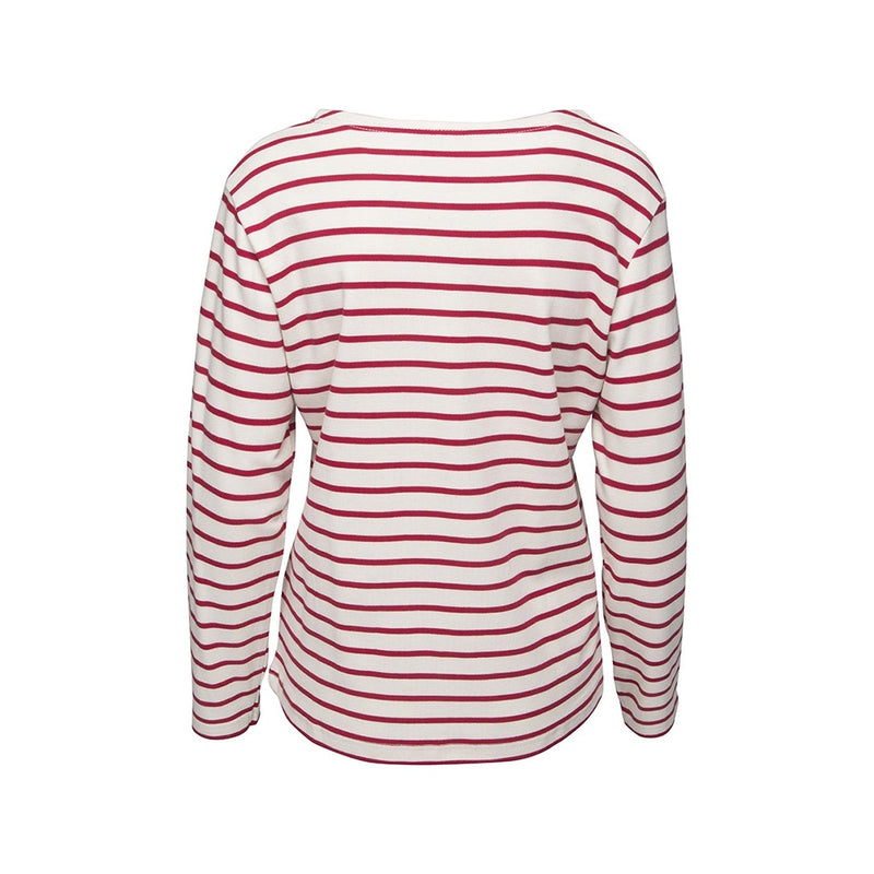 Sea Ranch Antibes Striped Long Sleeve Tee Long Sleeve Tee Ecru/SR Red