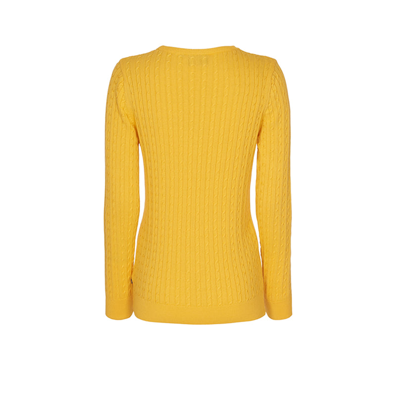 Sea Ranch Barbara Cable Pullover Knit Knit Lemon