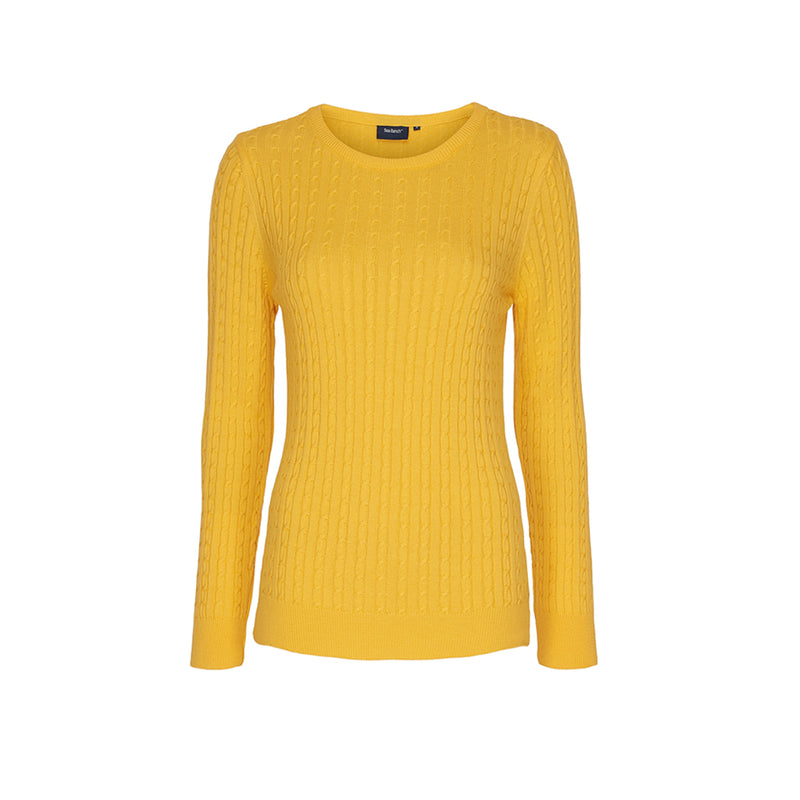 Sea Ranch Barbara Cable Pullover Knit Knit Lemon