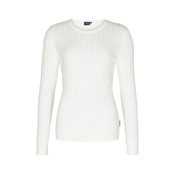 Barbara Cable Pullover Knit - Pearl