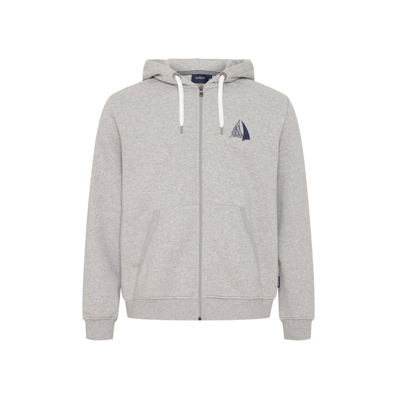 Sea Ranch Bob Zip Hood Sweat Sweats Grey Melange