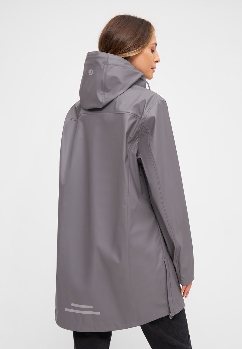 Sea Ranch Brooke Solid Raincoat Jackets and Coats Concrete