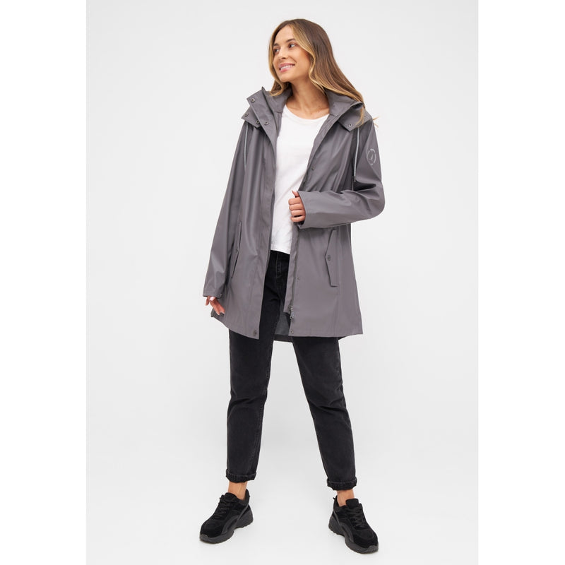 Sea Ranch Brooke Solid Raincoat Jackets and Coats Concrete