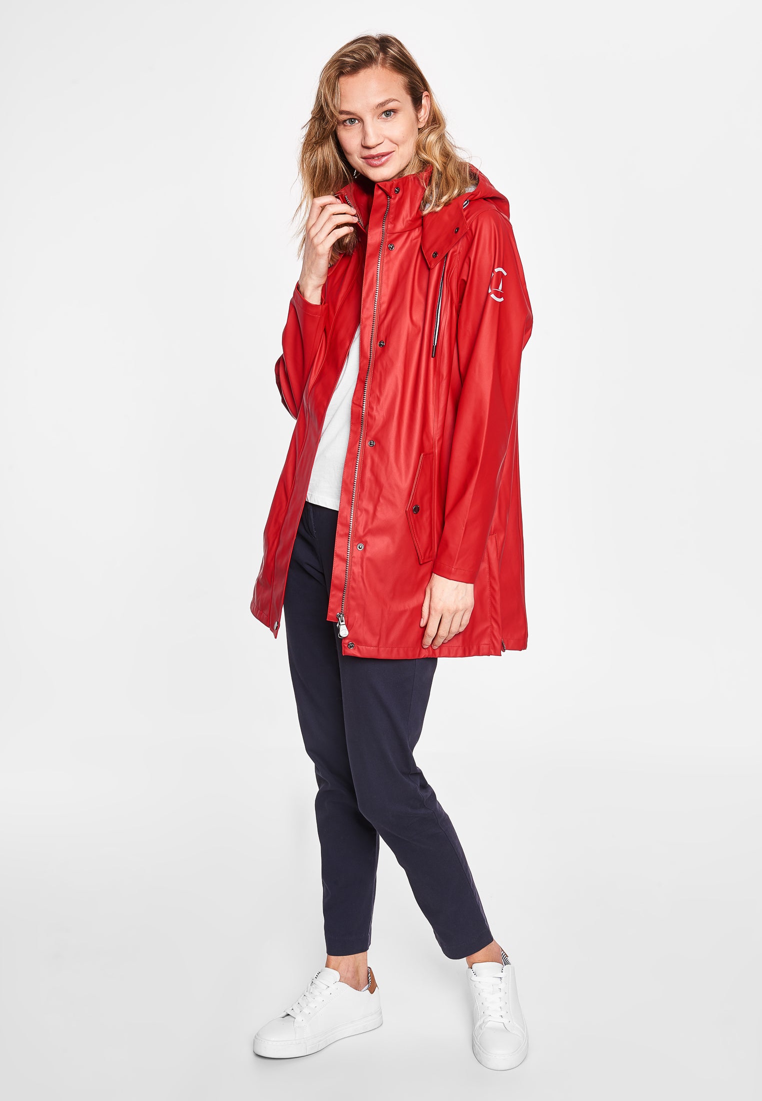 Sea Ranch Brooke Solid Raincoat Jackets and Coats SR Red