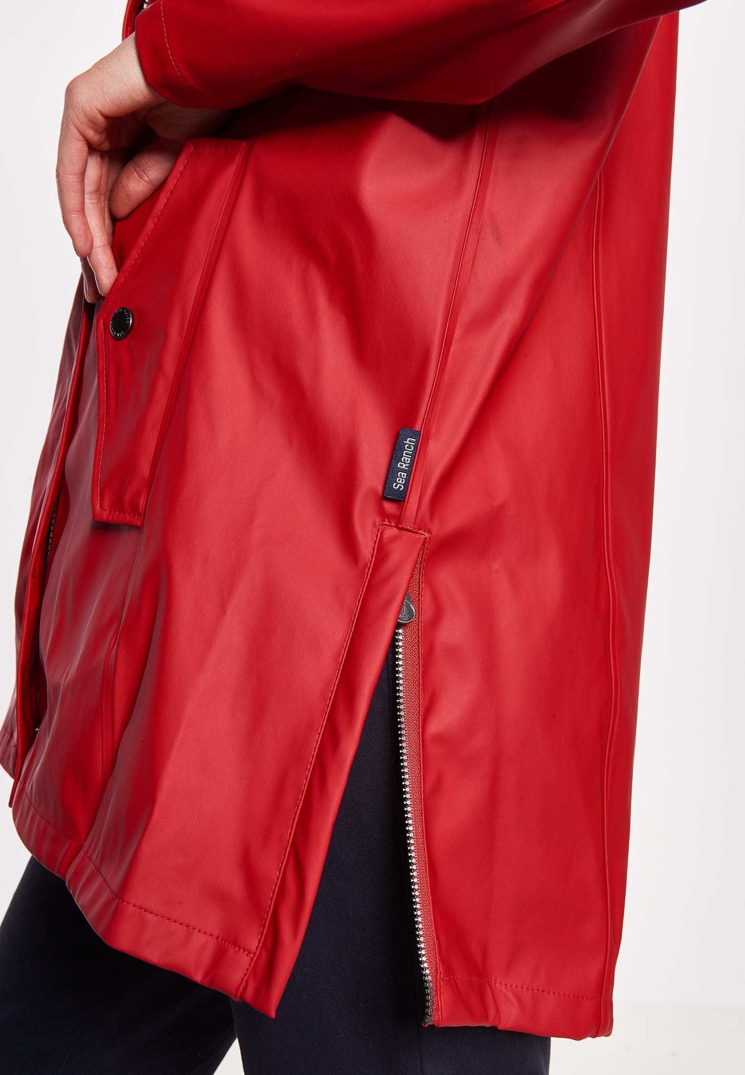 Sea Ranch Brooke Solid Raincoat Jackets and Coats SR Red