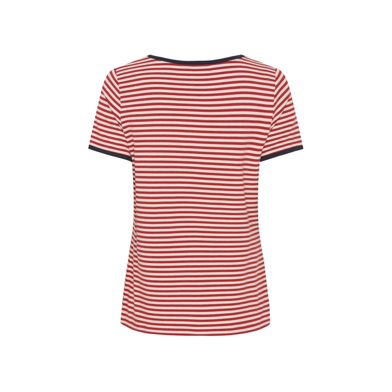 Redgreen Women Camilla T-shirt Short Sleeve Tee 144 Red Stripe